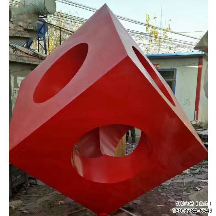 彩繪立方體雕塑 電鍍現代幾何體雕塑 公園雕塑 彩繪立方體雕塑 電鍍現代幾何體雕塑 公園雕塑