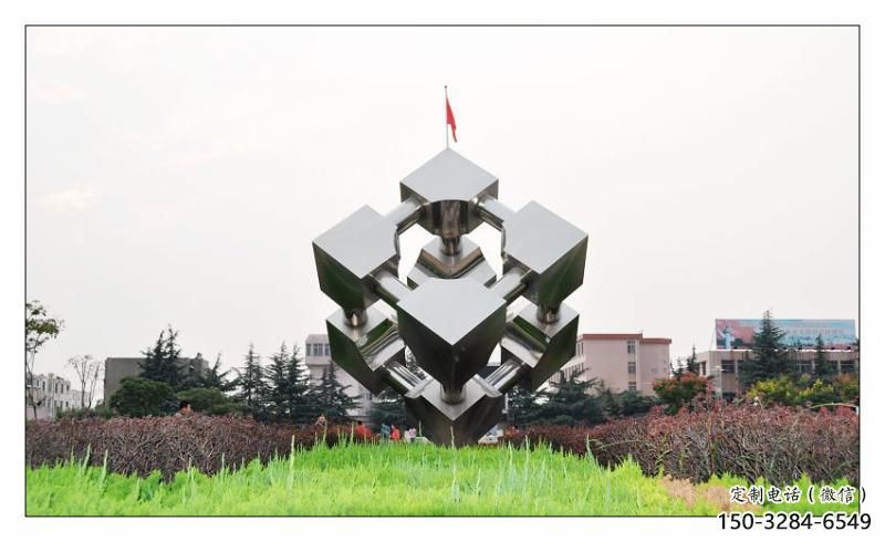鏤空立方體雕塑 噴水園林幾何體雕塑 住宅小區雕塑 鏤空立方體雕塑 噴水園林幾何體雕塑 住宅小區雕塑