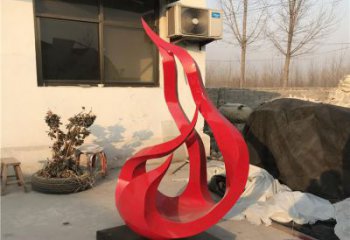 公園火把雕塑 創意企業篝火雕塑 美陳星火相傳主題