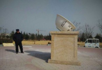 噴漆大碗雕塑 中式村口飯碗雕塑 草地雕塑