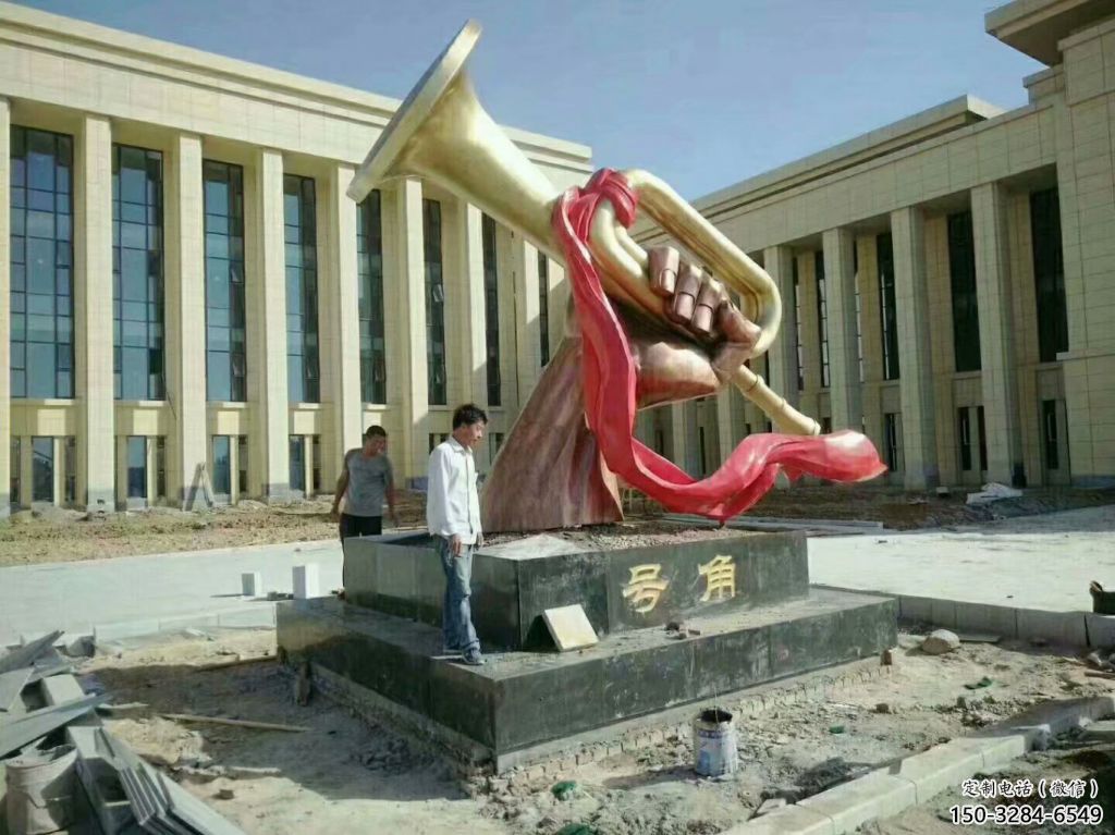 園林沖鋒號(hào)雕塑 田間彩繪雕塑 仿真擺件 園林沖鋒號(hào)雕塑 田間彩繪雕塑 仿真擺件