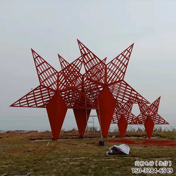異形五角星雕塑 現代校園紅色文化 校園黨建雕塑 異形五角星雕塑 現代校園紅色文化 校園黨建雕塑