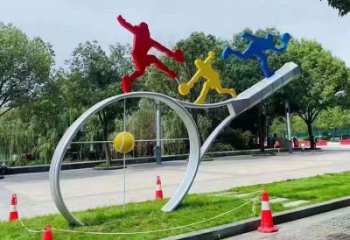 球拍雕塑 歐式步行街網球拍雕塑 大型體育雕塑