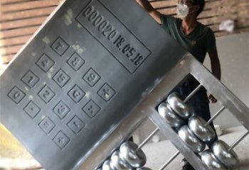 房地產珠算雕塑 現代景觀擺件 幾何雕塑