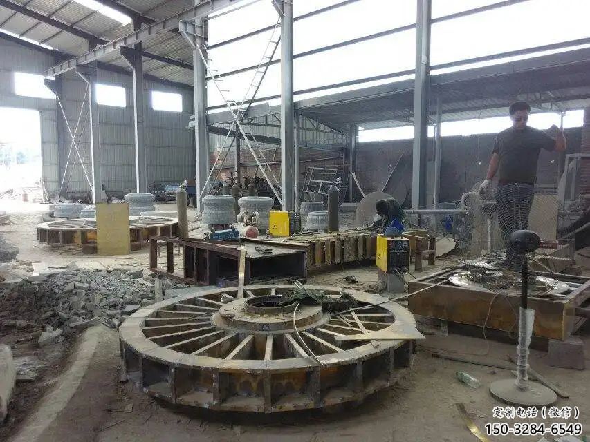 中式水車雕塑 啞光仿古雕塑 游樂場雕塑 中式水車雕塑 啞光仿古雕塑 游樂場雕塑