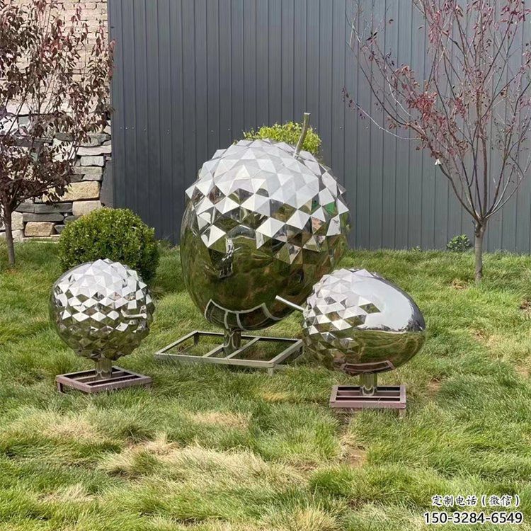 彩繪松塔雕塑 電鍍現代松果造型 公園雕塑 彩繪松塔雕塑 電鍍現代松果造型 公園雕塑