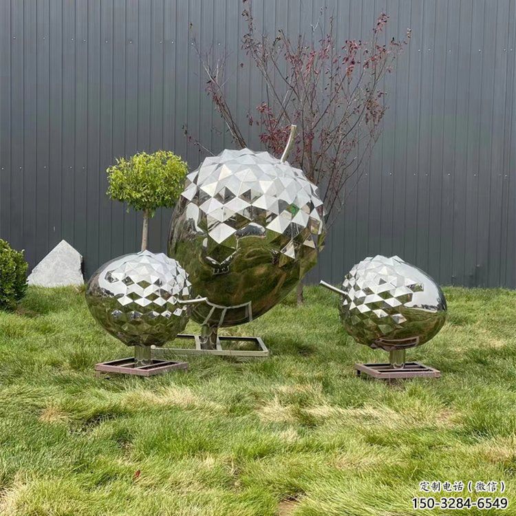 大型商場松塔雕塑 仿真松果造型 鏡面雕塑 大型商場松塔雕塑 仿真松果造型 鏡面雕塑