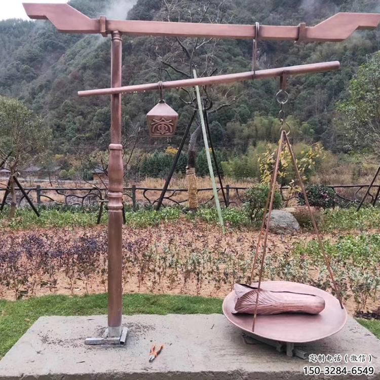 鑄造天平雕塑 中式村口公平雕塑 景觀天平秤雕塑 鑄造天平雕塑 中式村口公平雕塑 景觀天平秤雕塑