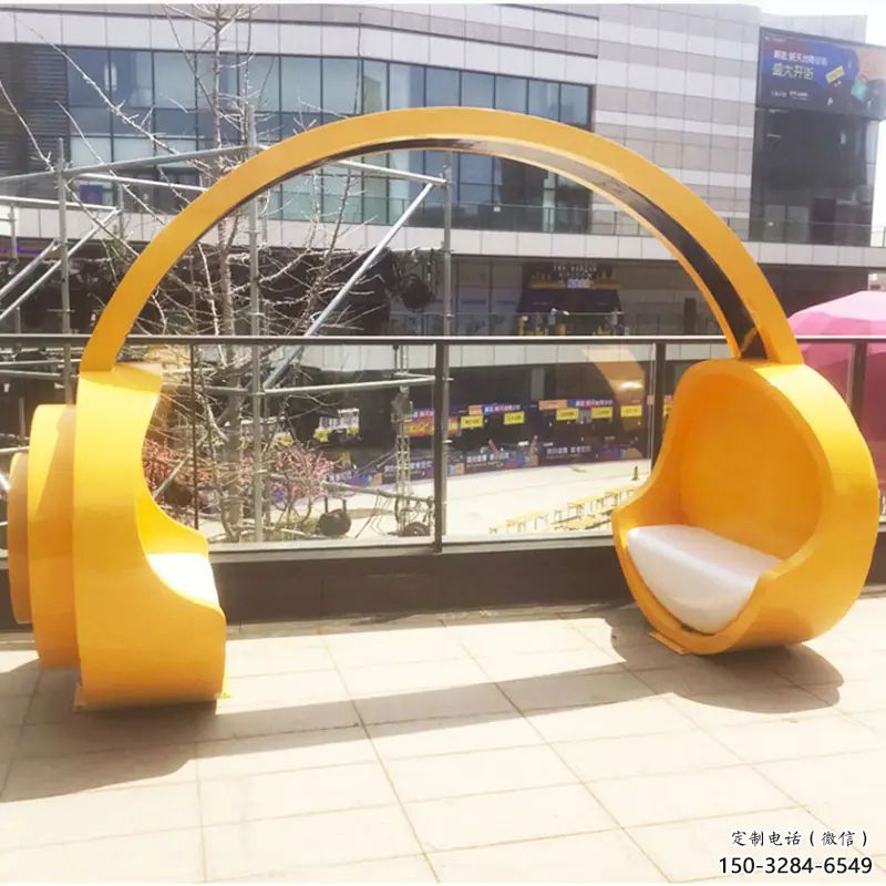 鏤空耳麥雕塑 噴水園林音樂雕塑 住宅小區耳機雕塑 鏤空耳麥雕塑 噴水園林音樂雕塑 住宅小區耳機雕塑