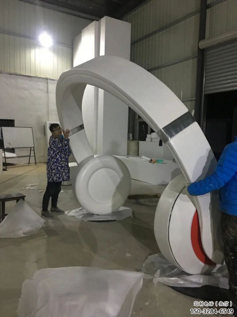 中式耳麥雕塑 啞光音樂雕塑 游樂場耳機雕塑 中式耳麥雕塑 啞光音樂雕塑 游樂場耳機雕塑