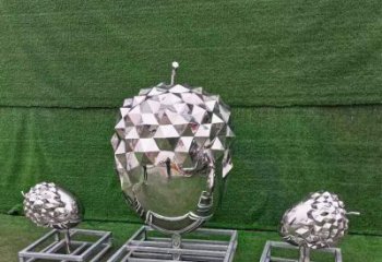 戶外松塔雕塑 噴漆松果造型 燈光雕塑