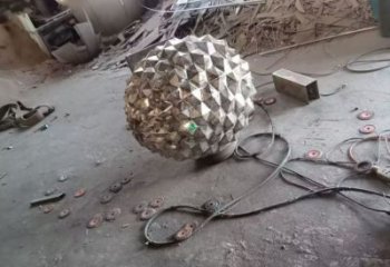 烤漆松塔雕塑廠家 鋼管松果造型 室內雕塑