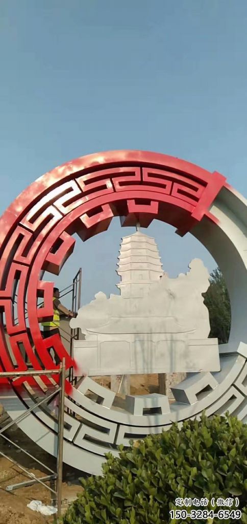 剪紙花環雕塑 切面燈光雕塑 政府環形雕塑 剪紙花環雕塑 切面燈光雕塑 政府環形雕塑