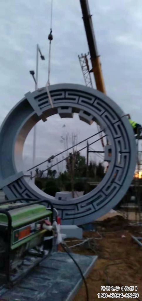 街道花環雕塑 現代環形雕塑 彩繪雕塑 街道花環雕塑 現代環形雕塑 彩繪雕塑