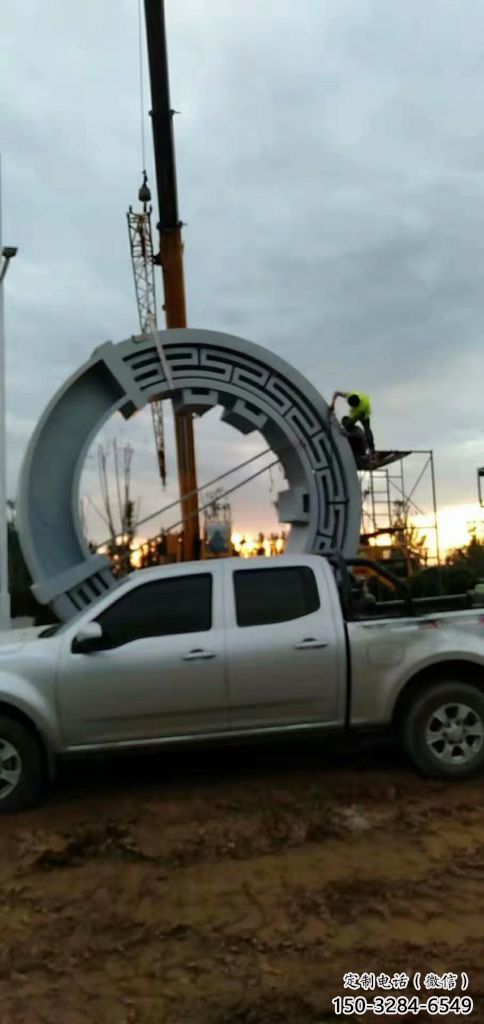 烤漆花環雕塑 鋼管環形雕塑 室內雕塑 烤漆花環雕塑 鋼管環形雕塑 室內雕塑