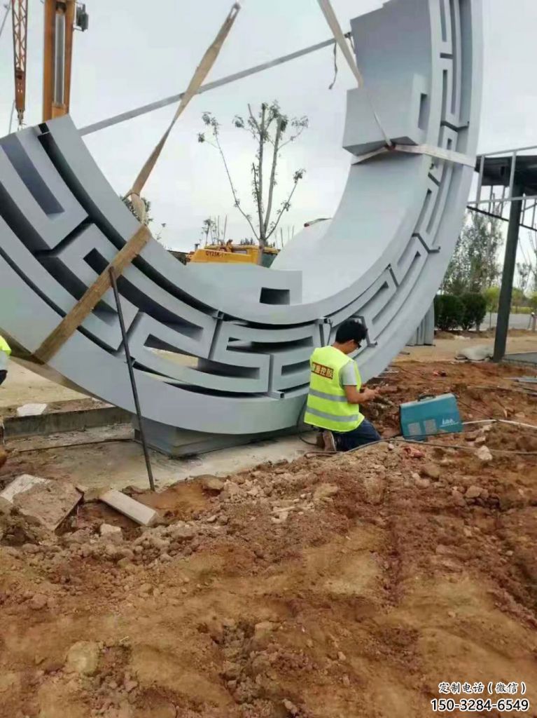 鑄造花環雕塑 中式村口雕塑 景觀環形雕塑 鑄造花環雕塑 中式村口雕塑 景觀環形雕塑