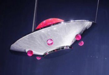 抽象飛碟雕塑 啞光飛船雕塑 室內宇宙雕塑