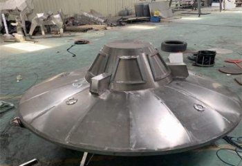 街道飛碟雕塑 現(xiàn)代飛船雕塑 彩繪宇宙雕塑