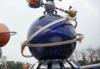 公園飛碟雕塑廠家 創(chuàng)意企業(yè)宇宙雕塑 美陳飛船雕塑