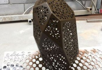 拉絲鵝卵石雕塑 鏤空創意雕塑 別墅區雕塑