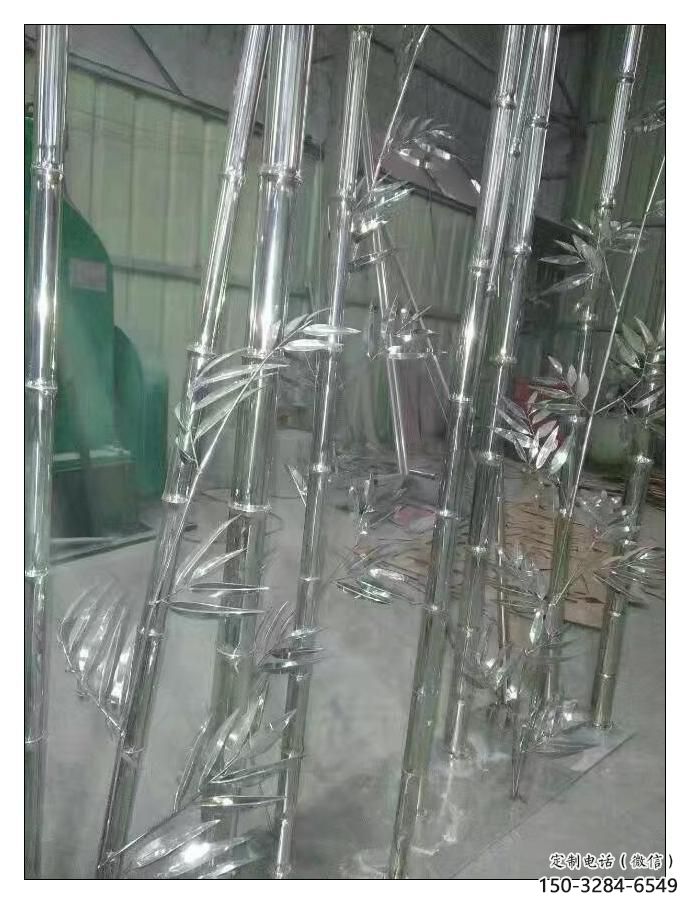 鏡面竹葉雕塑 烤漆大型竹類雕塑 拋光植物雕塑 鏡面竹葉雕塑 烤漆大型竹類雕塑 拋光植物雕塑