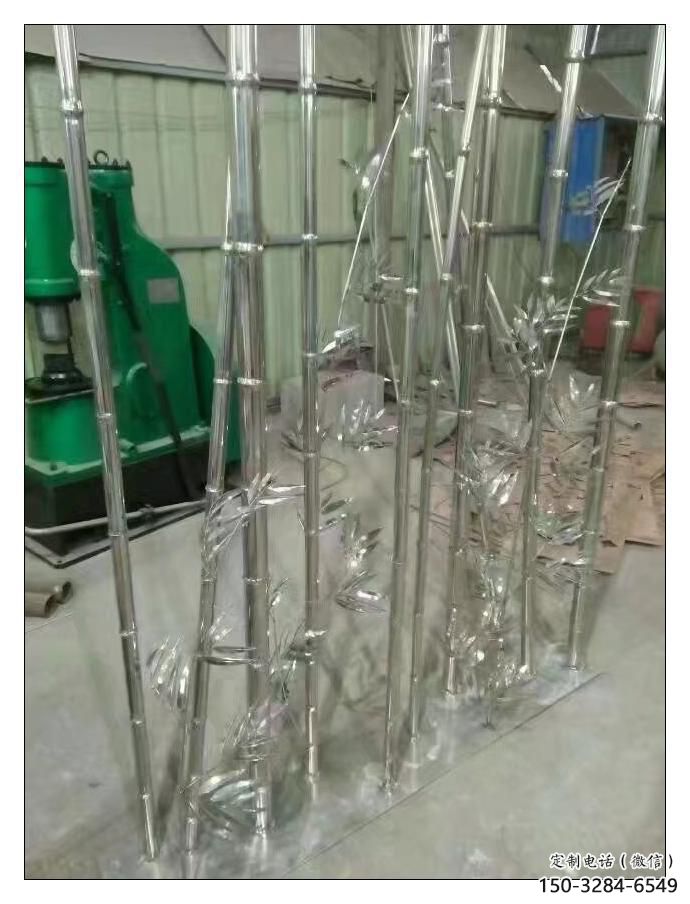 啞光竹葉雕塑 拉絲竹類雕塑 步行街植物雕塑 啞光竹葉雕塑 拉絲竹類雕塑 步行街植物雕塑