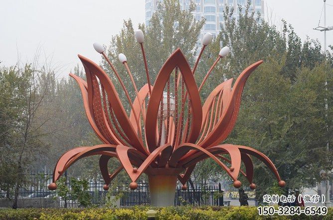 彩繪蓮花雕塑 景觀花卉雕塑 街頭水蓮花雕塑 彩繪蓮花雕塑 景觀花卉雕塑 街頭水蓮花雕塑