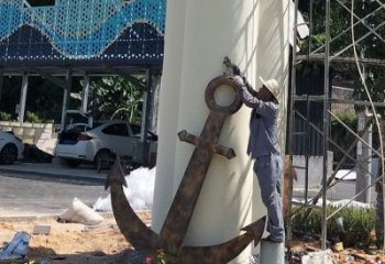 景觀船錨雕塑 剪影碼頭雕塑 商業街雕塑