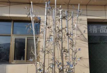 景觀竹葉雕塑 烤漆大型竹類(lèi)雕塑 酒店植物雕塑