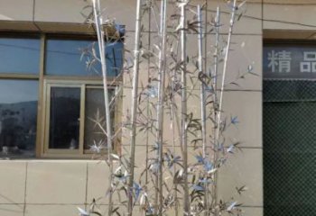 美陳竹葉雕塑 異形竹類雕塑 酒店植物雕塑