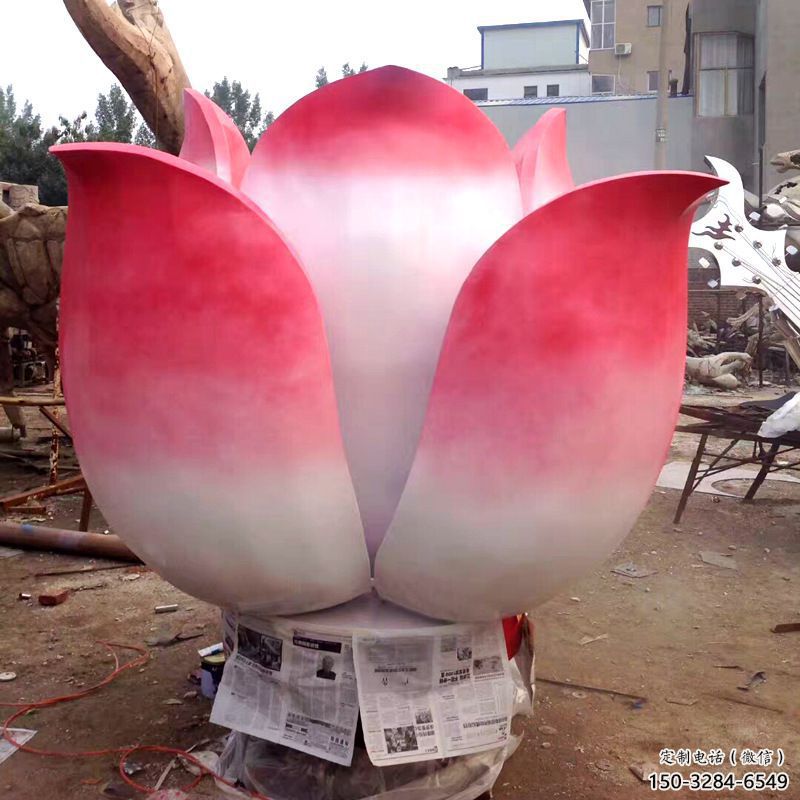 現代蓮花雕塑 大型別墅區水蓮花雕塑 彩繪花卉雕塑 現代蓮花雕塑 大型別墅區水蓮花雕塑 彩繪花卉雕塑