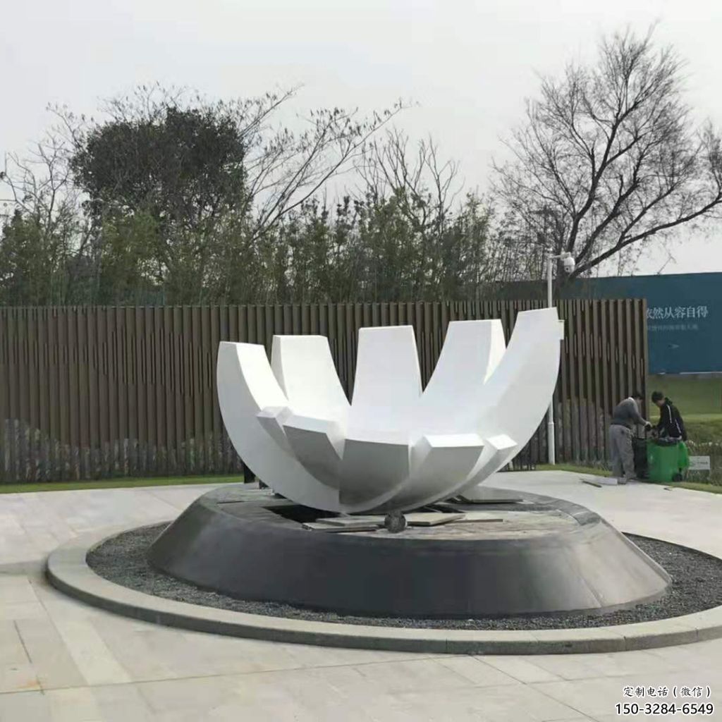 中式蓮花雕塑 啞光水蓮花雕塑 游樂場花卉雕塑 中式蓮花雕塑 啞光水蓮花雕塑 游樂場花卉雕塑