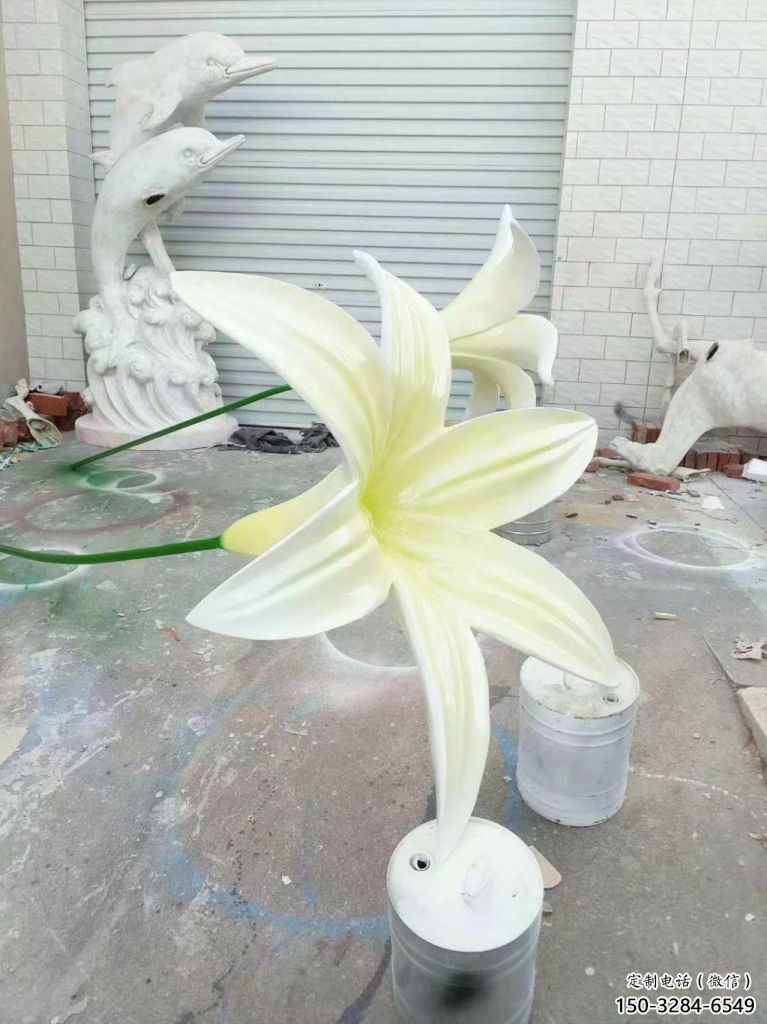 創意蘭花雕塑 啞光玉蘭花雕塑 公園雕塑 創意蘭花雕塑 啞光玉蘭花雕塑 公園雕塑