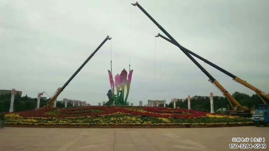 現代蘭花雕塑 大型別墅區玉蘭花雕塑 彩繪雕塑 現代蘭花雕塑 大型別墅區玉蘭花雕塑 彩繪雕塑