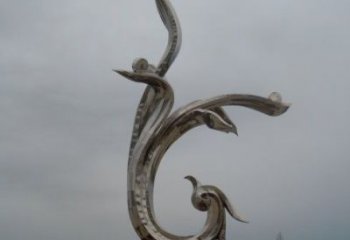 大型商場(chǎng)蘭花雕塑 仿真玉蘭花雕塑 鏡面雕塑