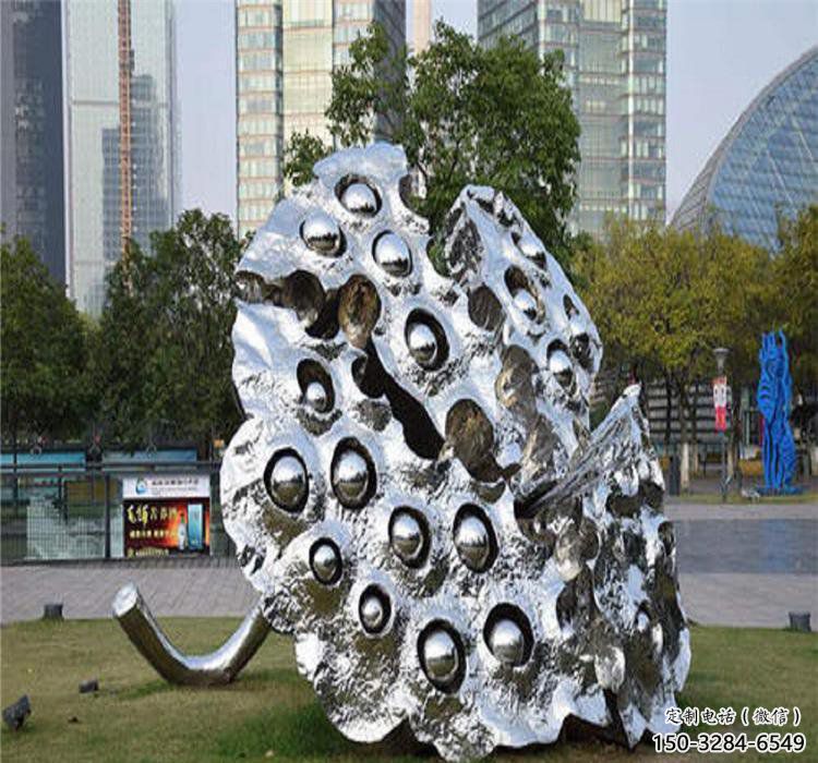 彩繪蓮蓬雕塑 景觀雕塑 街頭植物雕塑