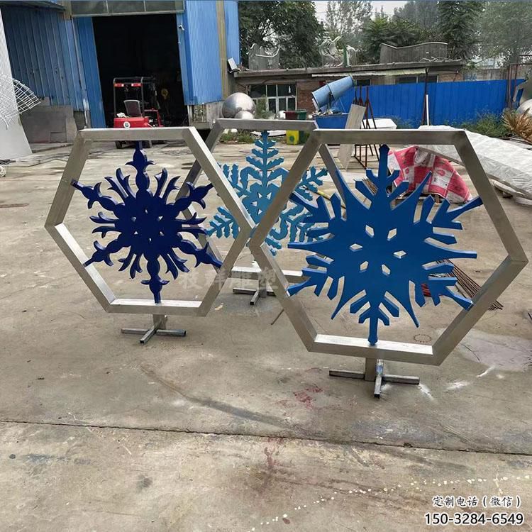 公園雪花雕塑 戶外窗花雕塑 抽象雕塑 公園雪花雕塑 戶外窗花雕塑 抽象雕塑
