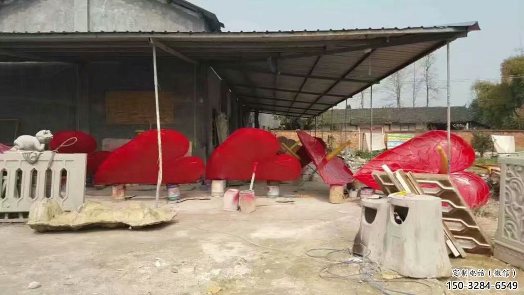 烤漆喇叭花雕塑 鋼管花卉雕塑 室內雕塑 烤漆喇叭花雕塑 鋼管花卉雕塑 室內雕塑