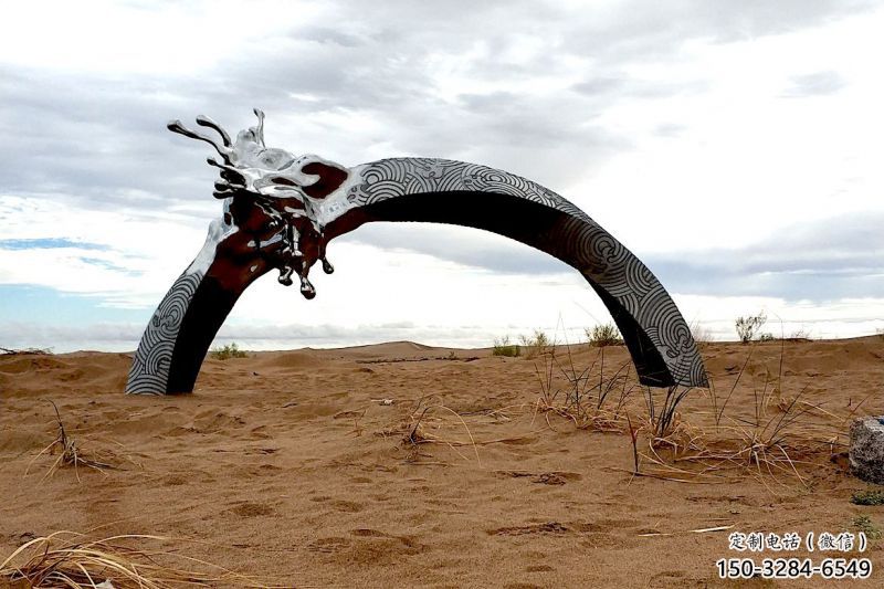 彩虹拱門雕塑，地標(biāo)景觀雕塑，不銹鋼彩虹拱門雕塑