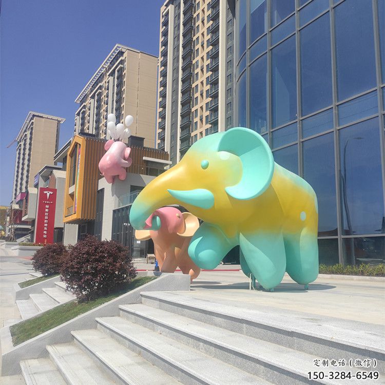 景觀大象雕塑優(yōu)選，陸地?cái)[件，藝術(shù)彩繪大象雕塑供應(yīng)