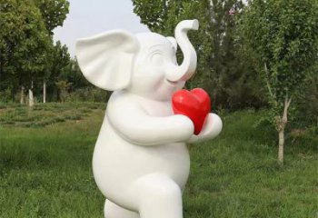 大象雕塑，街景小品，藝術玻璃鋼大象雕塑生產