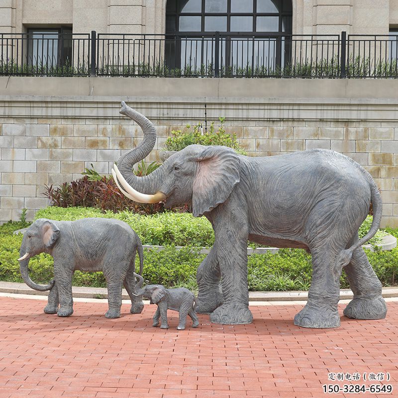 廣場大象雕塑供需，廣場雕塑，景觀仿真大象雕塑定制