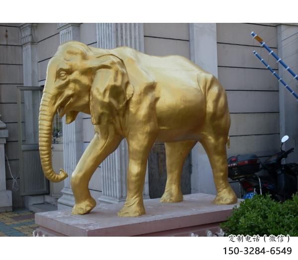 地產(chǎn)大象雕塑供求，景區(qū)案例，景觀黃銅大象雕塑精選