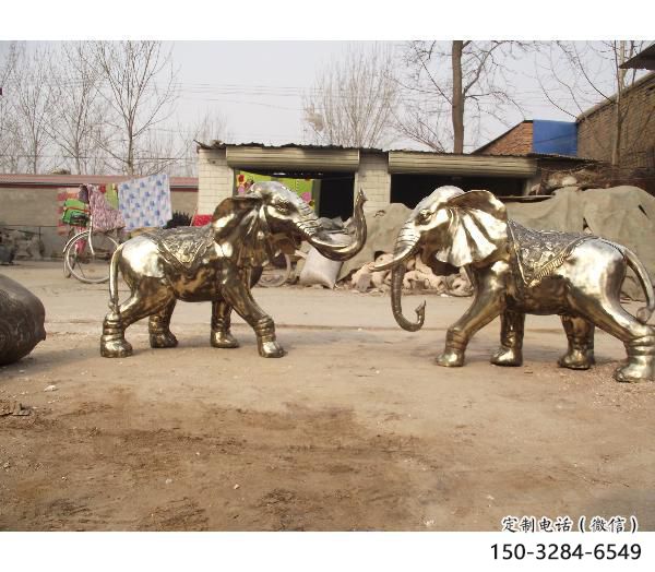 景觀大象雕塑供需，美陳雕塑，景觀銅大象雕塑承接