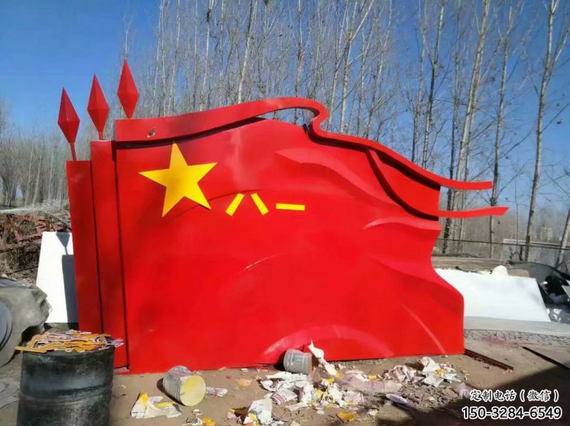 酒店旗幟雕塑,戶外革命雕塑,革命擺件 酒店旗幟雕塑,戶外革命雕塑,革命擺件