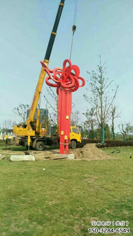 庭院中國結雕塑 庭院中國結雕塑