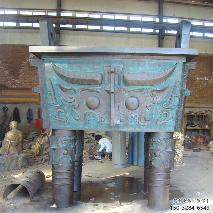 象形紋青銅鼎雕塑 象形紋青銅鼎雕塑