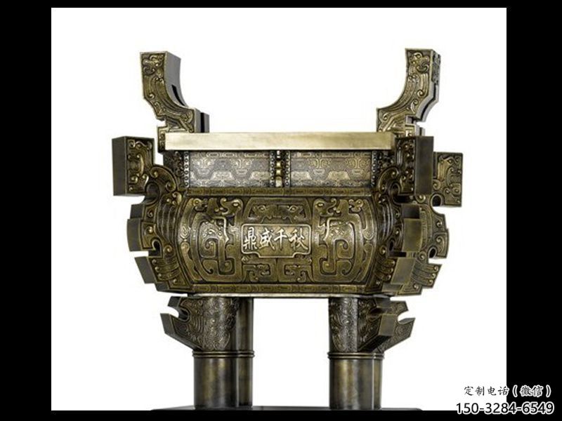 鼎盛千秋-司母戊鼎雕塑-鑄銅鼎雕塑