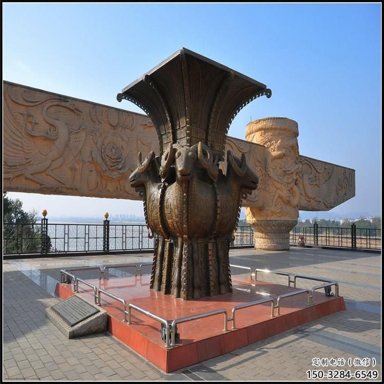 古文四羊方尊雕塑制作 古文四羊方尊雕塑制作