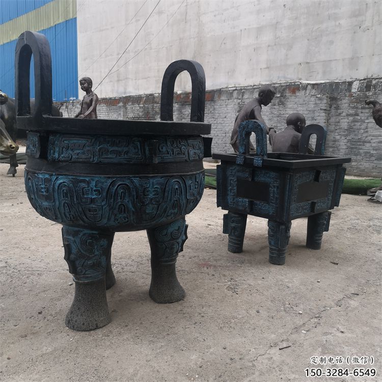 圓鼎雕塑,銅器景觀雕塑,鑄銅工藝 圓鼎雕塑,銅器景觀雕塑,鑄銅工藝